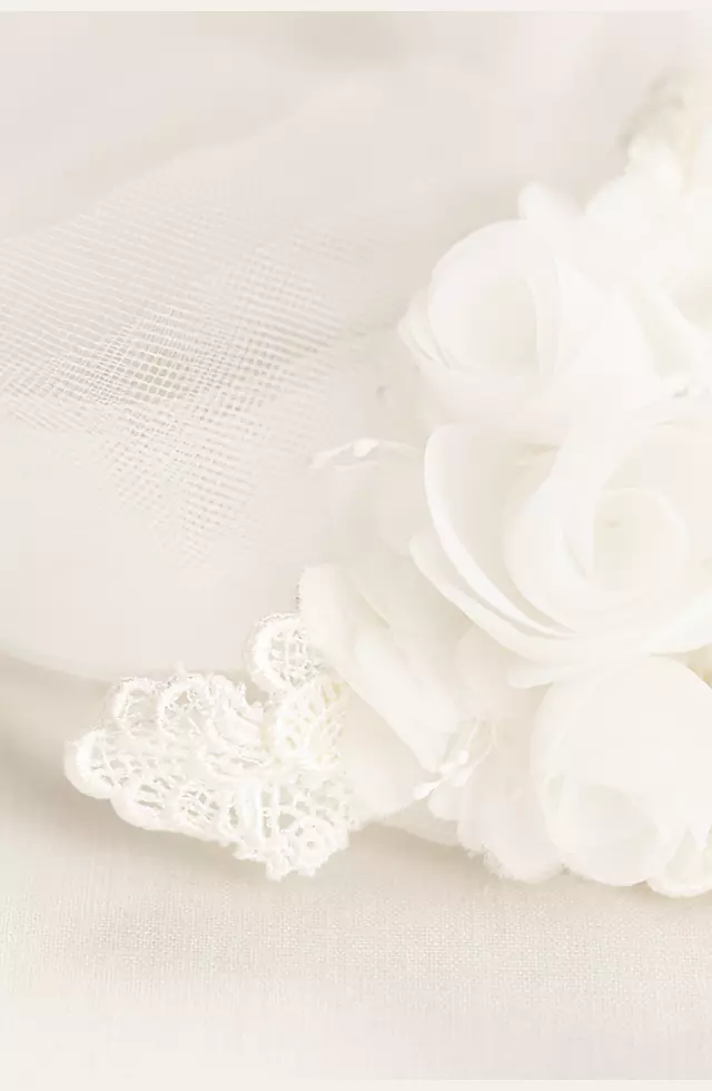 Fabric and Tulle Floral Headband  Image