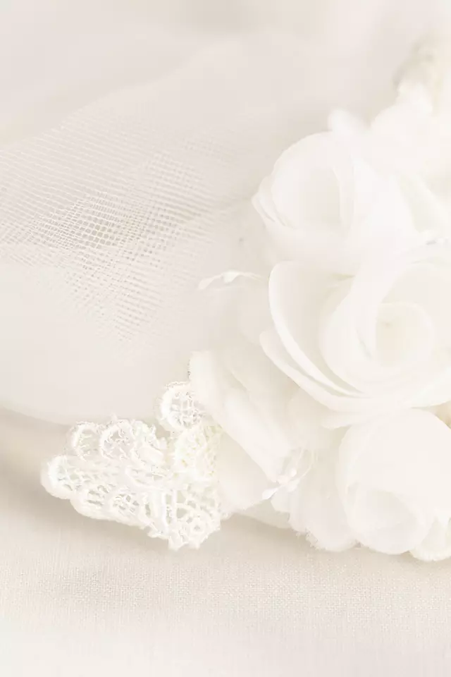 Fabric and Tulle Floral Headband  Image