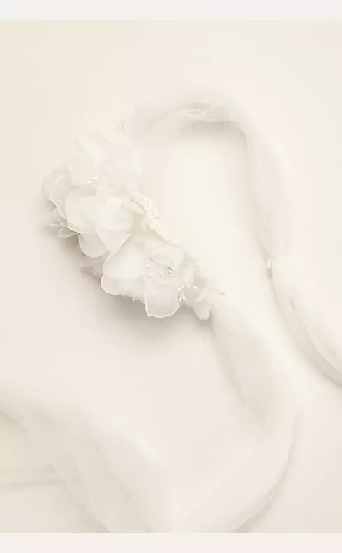 Fabric and Tulle Floral Headband  Image 3