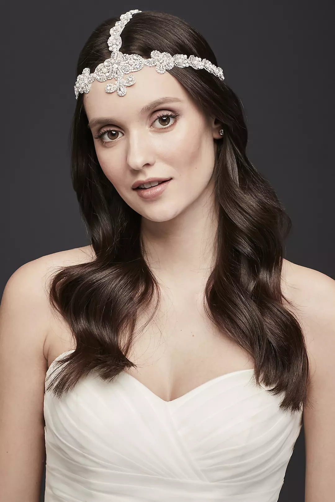 Beaded Mesh Goddess-Style Headband Image