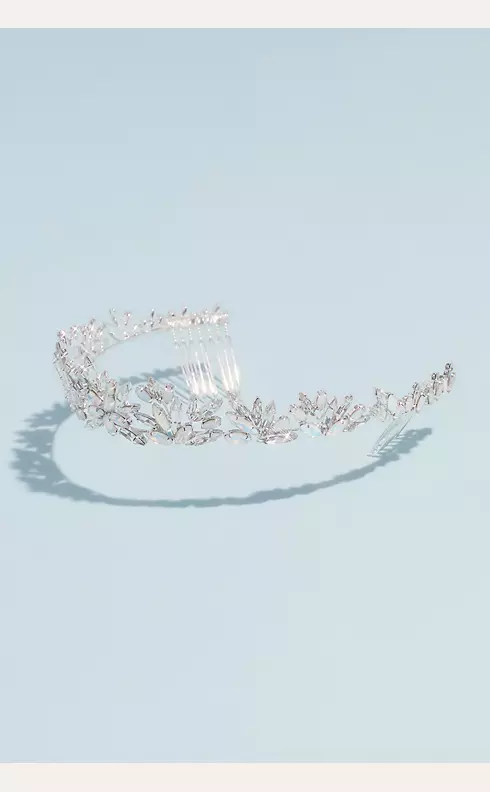 Floral Tiara with Faceted Jewels Image 2
