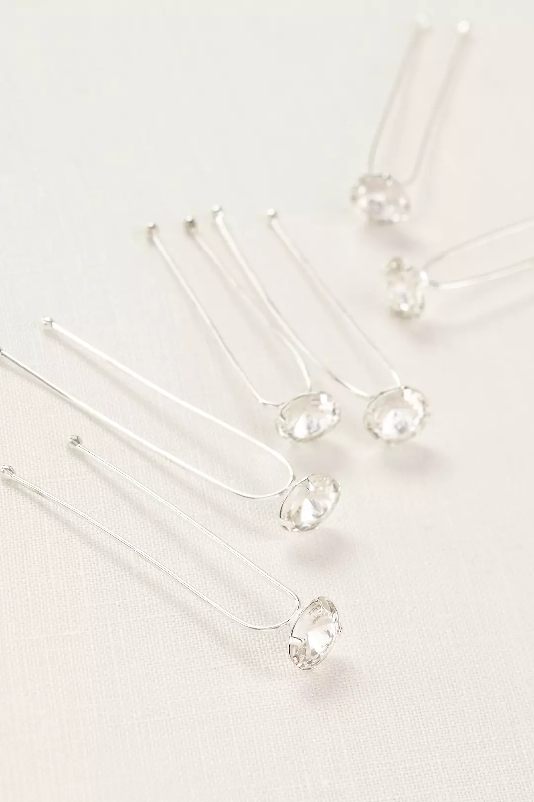 Set of Six Crystal Hairpins Image