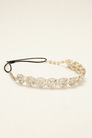 Headband with Crystal Baguettes and Pearls | David's Bridal