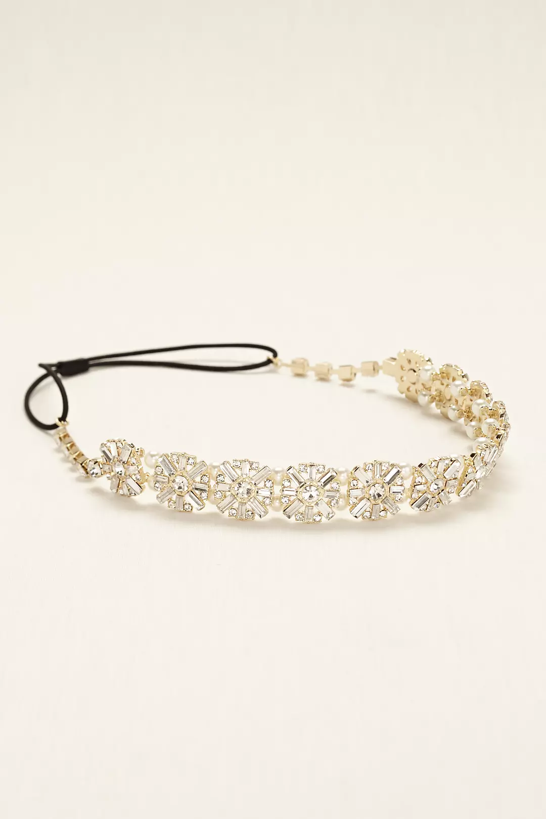 Headband with Crystal Baguettes and Pearls Image