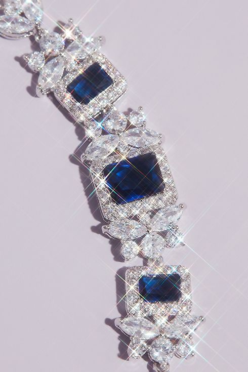 Emerald Cut Gemstone Bracelet with Marquise Band Image 2