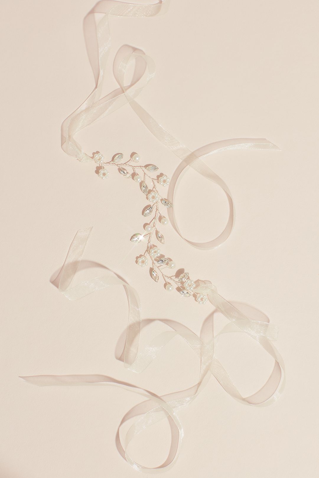 Pearl Floret and Crystal Wire Headband Image 4