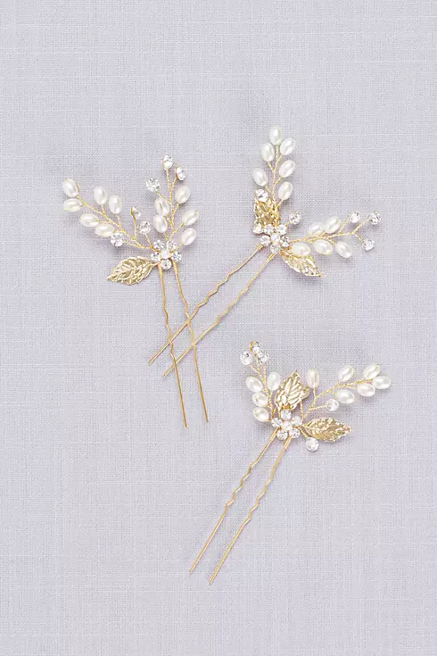Clustered Pearl Flower Hair Pin Set Image 1