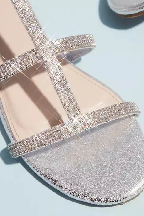 Micro Crystal Cage Flat Sandals Image 3