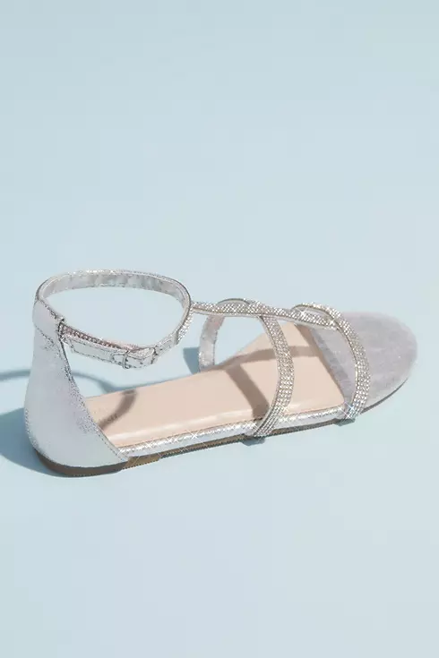 Micro Crystal Cage Flat Sandals Image 2
