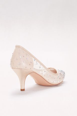 mesh pointed toe pumps