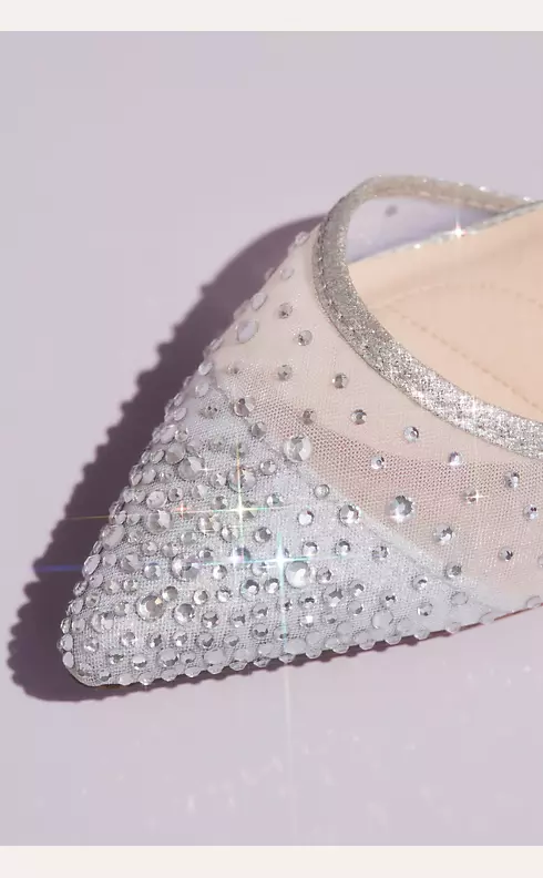 Glitter D'Orsay Crisscross Embellished Heels Image 4