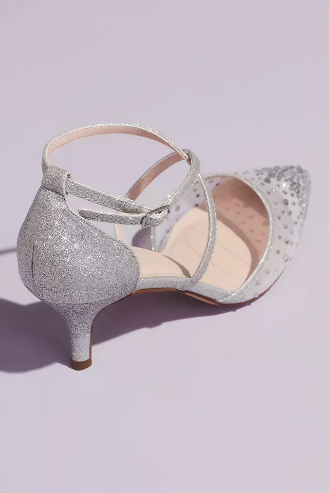 Glitter D'Orsay Crisscross Embellished Heels Image 2