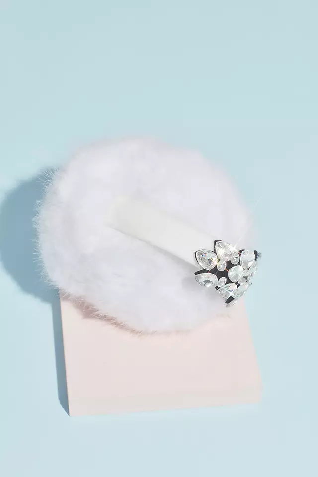 Crystal Embellished Fuzzy Earmuffs Image 3