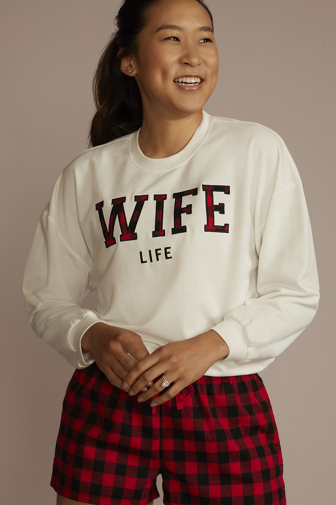 Checkered Wife Life Sweatshirt Image