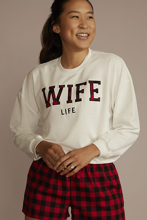 Checkered Wife Life Sweatshirt Image 1
