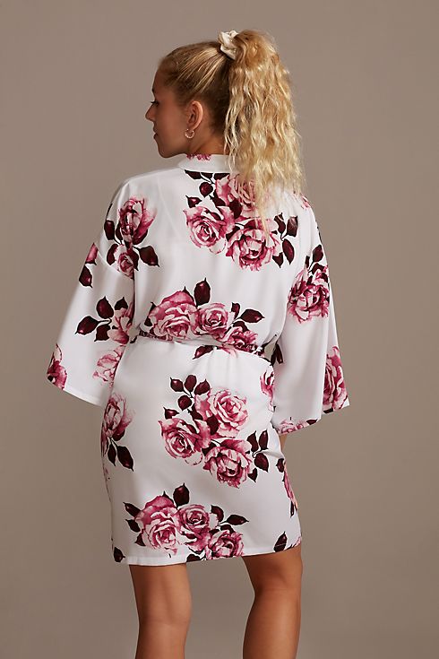 Wine Roses Floral Robe Image 2