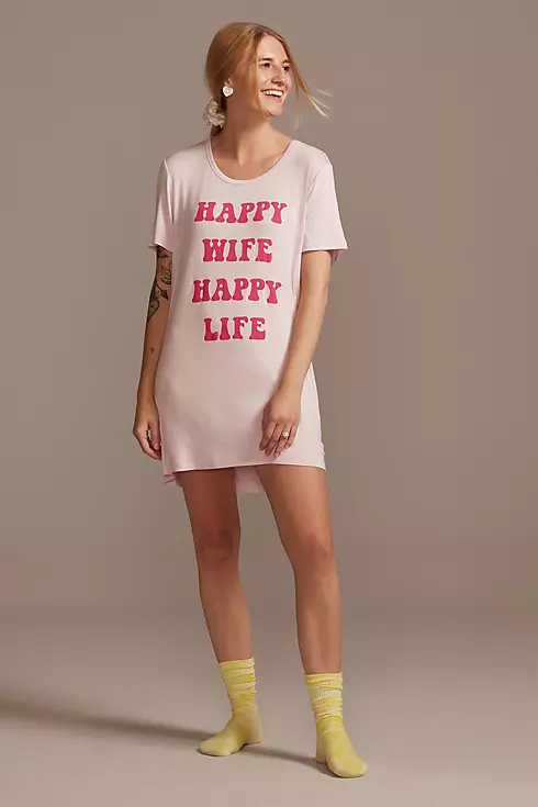 Happy Wife Happy Life Sleep T-Shirt Image 1