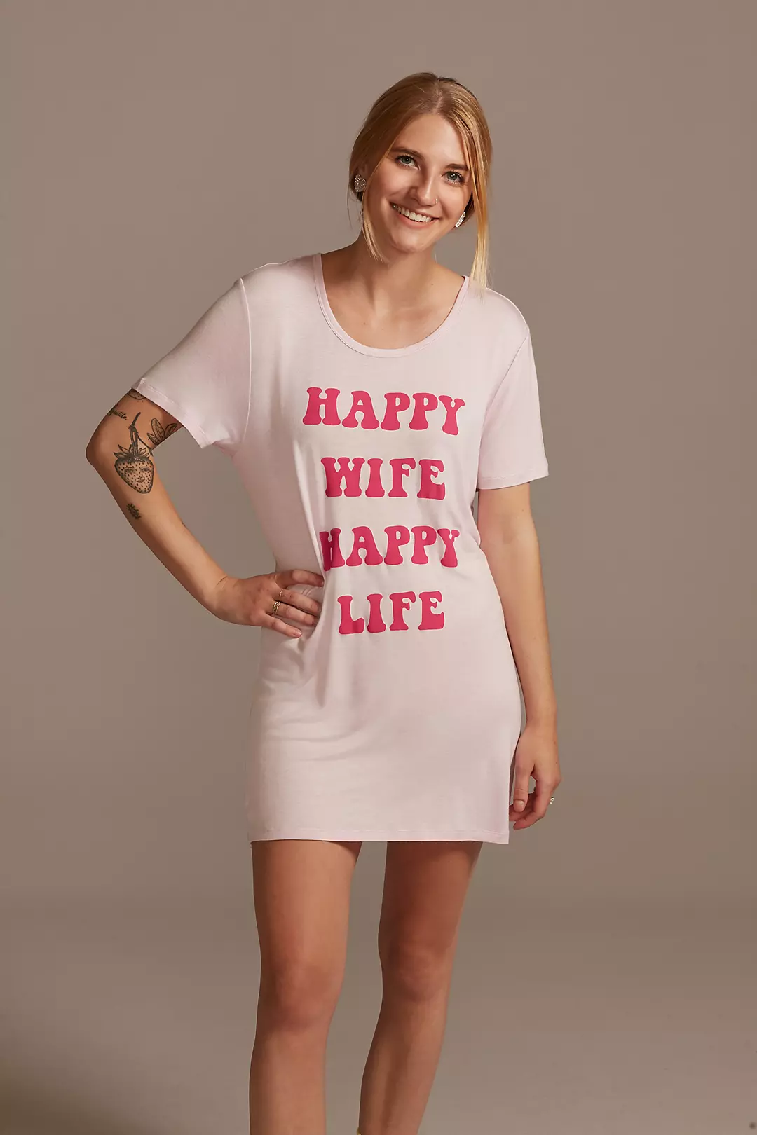 Happy Wife Happy Life Sleep T-Shirt Image 2