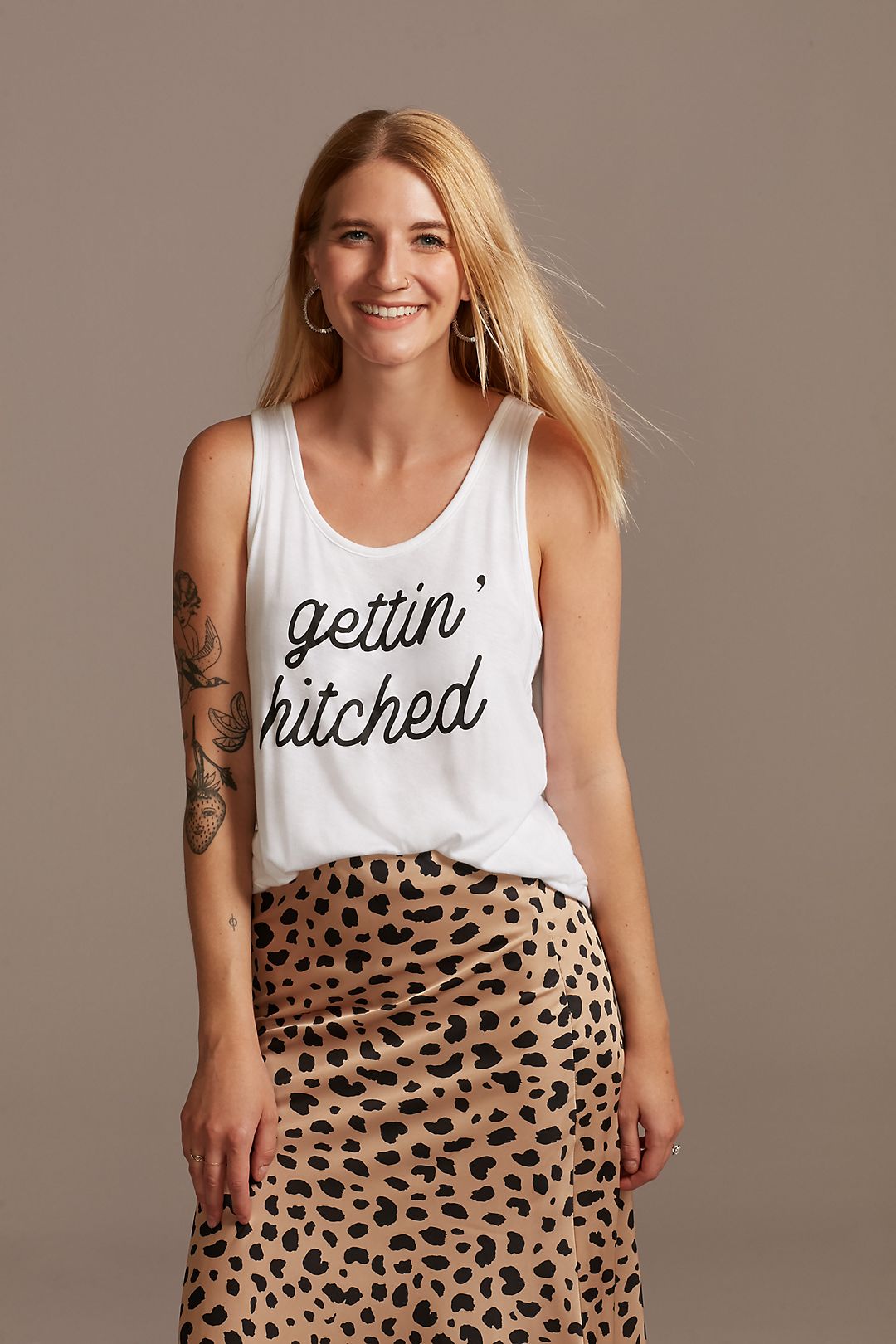 Gettin Hitched Script Tank Top Image 1