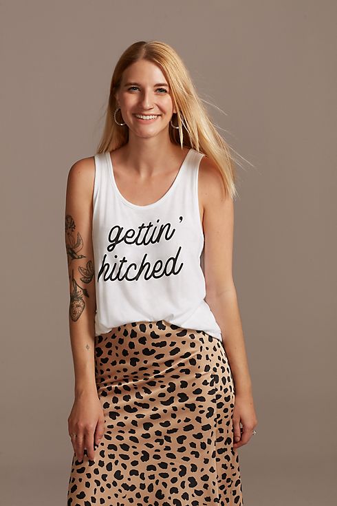 Gettin Hitched Script Tank Top Image
