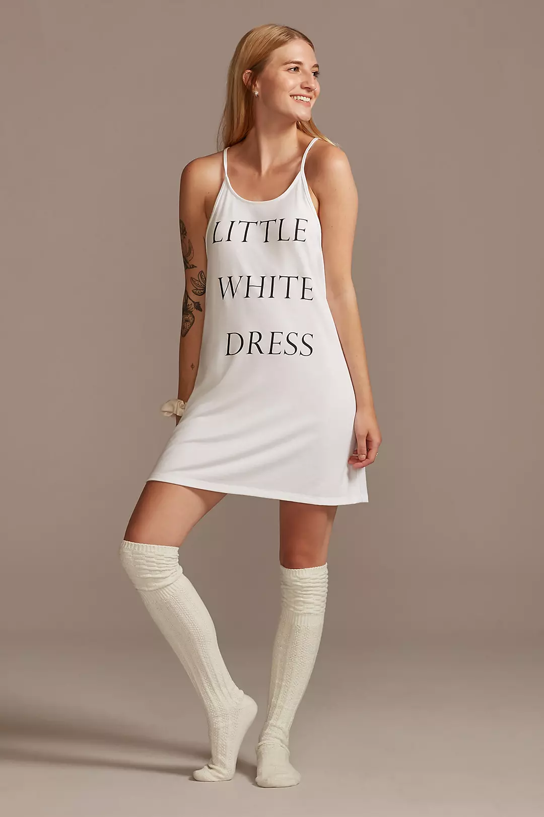 Little White Dress Oversized Tank Dress Image