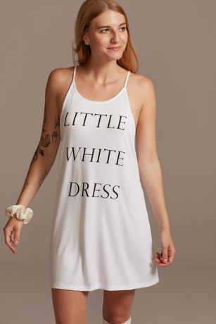 Little White Dress Oversized Tank Dress | David's Bridal