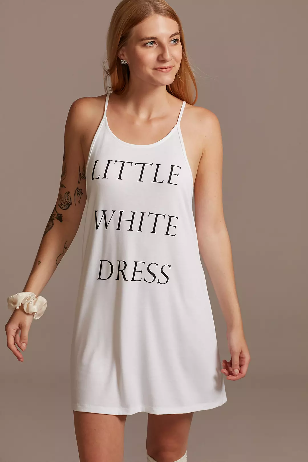 Little White Dress Oversized Tank Dress Image 2