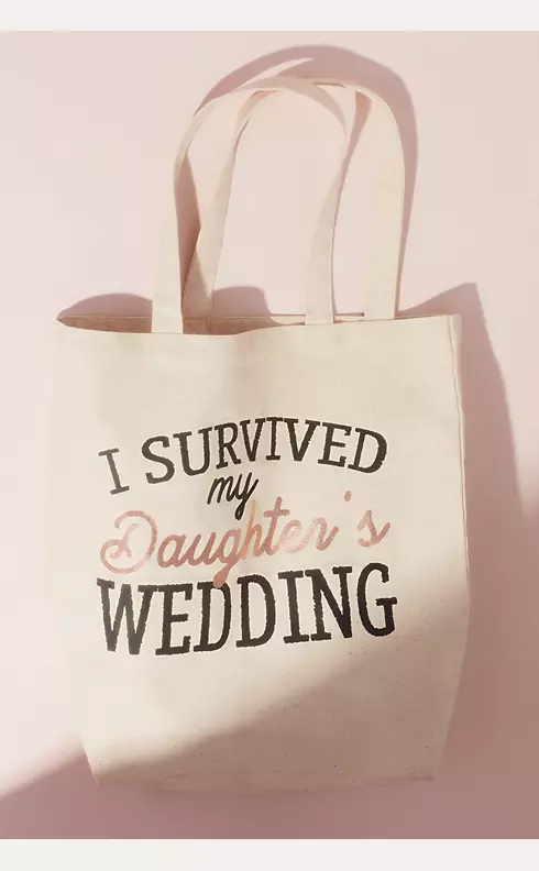 I Survived my Daughter's Wedding Canvas Tote Bag Image 1