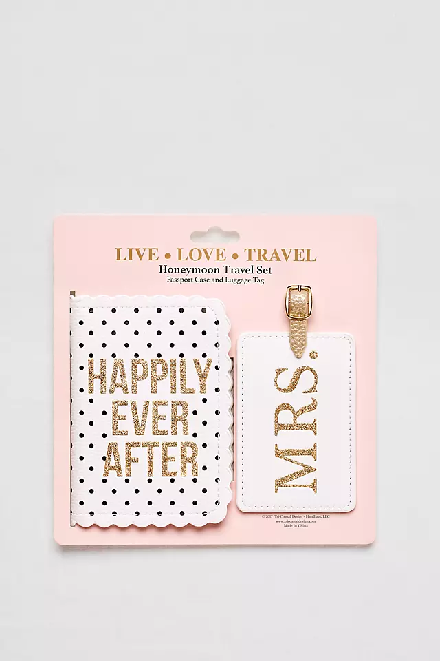 Honeymoon Passport Case and Luggage Tag Set Image 2