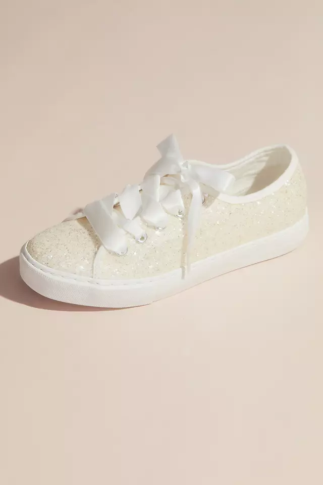 Glittery Sneakers with Organza Laces Image