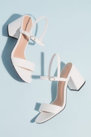 White block heel 2024 sandals new look