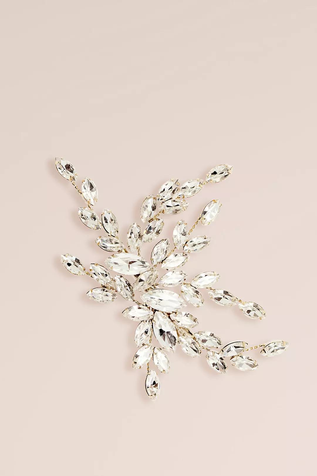 Hand-Wired Swarovski Crystal Marquise Leaf Clip Image