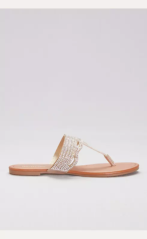 Crystal-Studded Thong Sandals Image 3