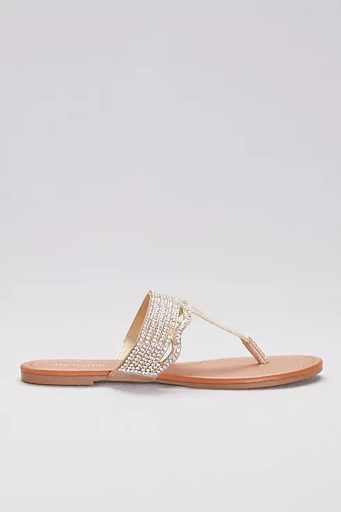 Crystal-Studded Thong Sandals Image 3