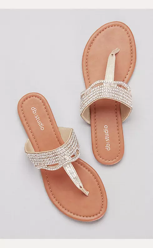 Crystal-Studded Thong Sandals Image 4
