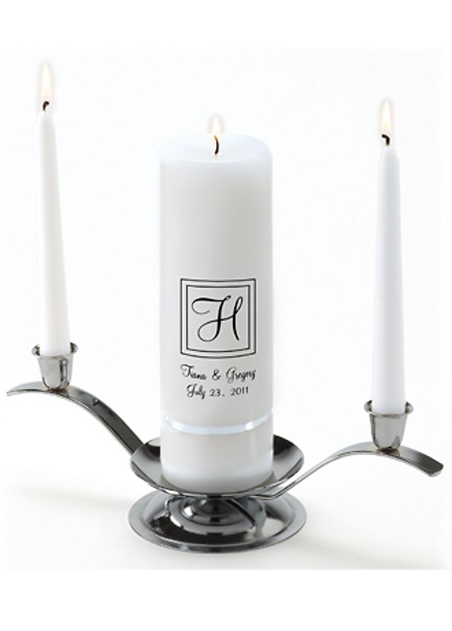 Personalized Premier Monogram Unity Candle Set Image 14