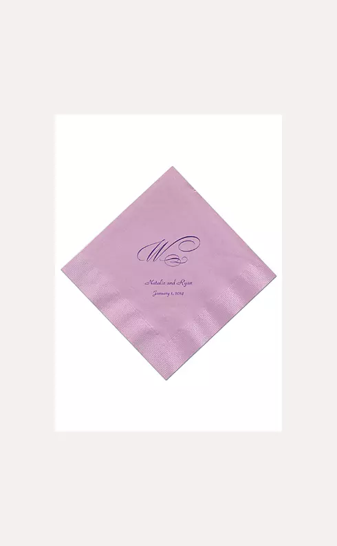 Personalized Initial Color Luncheon Napkin Image 1
