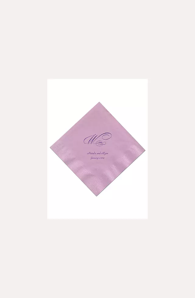 Personalized Initial Color Luncheon Napkin Image