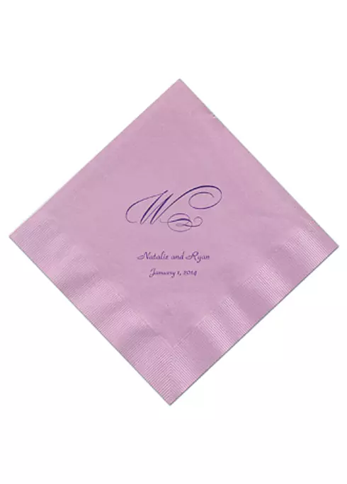 Personalized Initial Color Luncheon Napkin Image 1