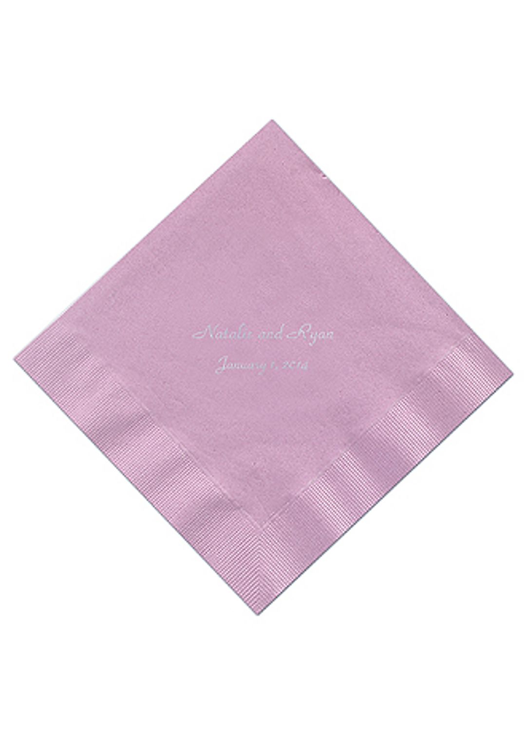 Personalized Name and Date Color Luncheon Napkin Image 1