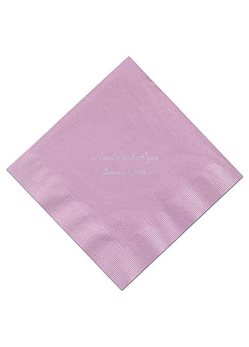 Personalized Name and Date Color Luncheon Napkin Image