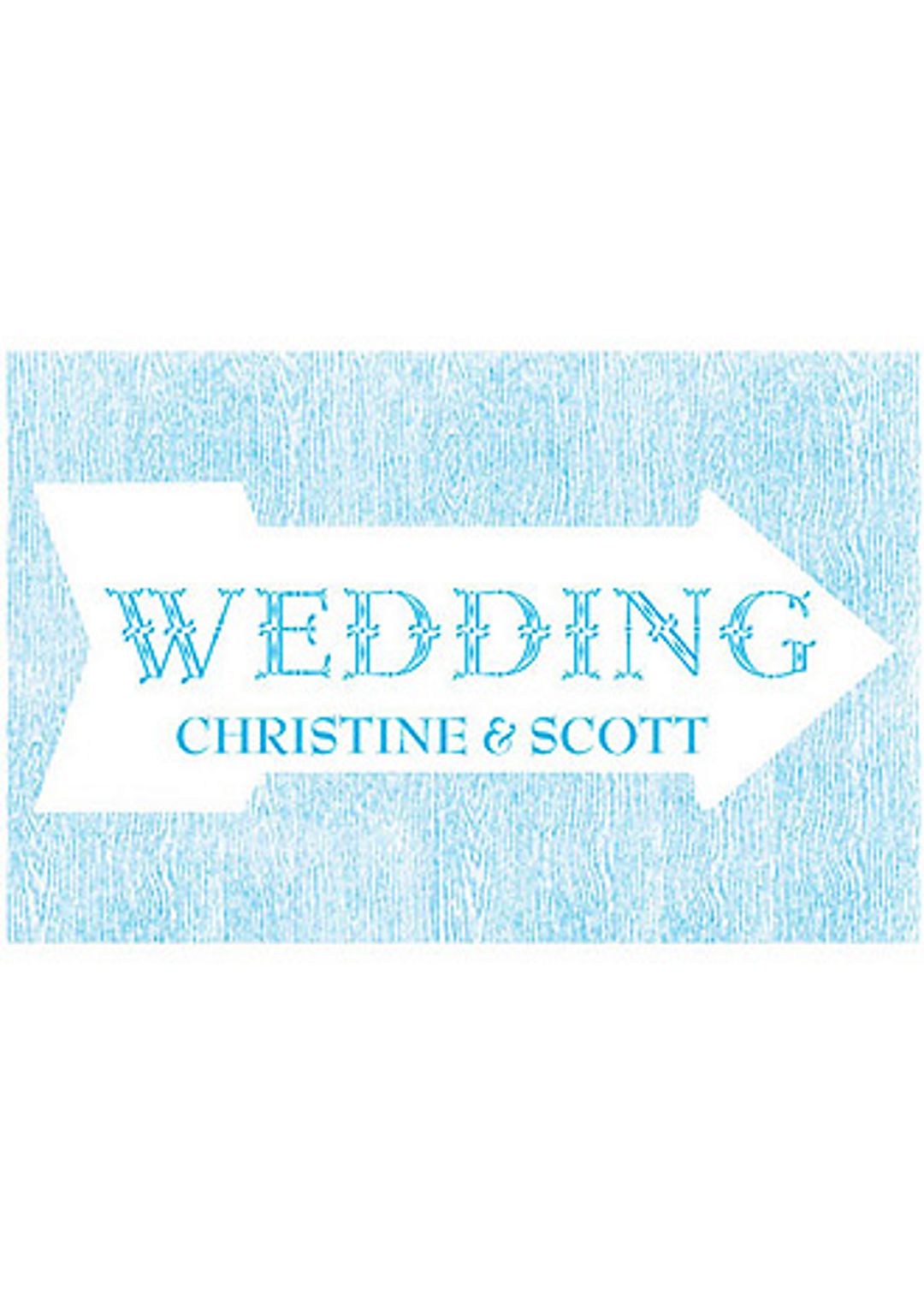 Pointing Arrow Wedding Directional Sign Image 1