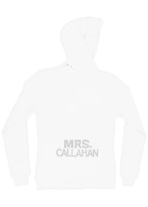 Personalized Multi-Row Rhinestone Mrs. Hoodie Image 1