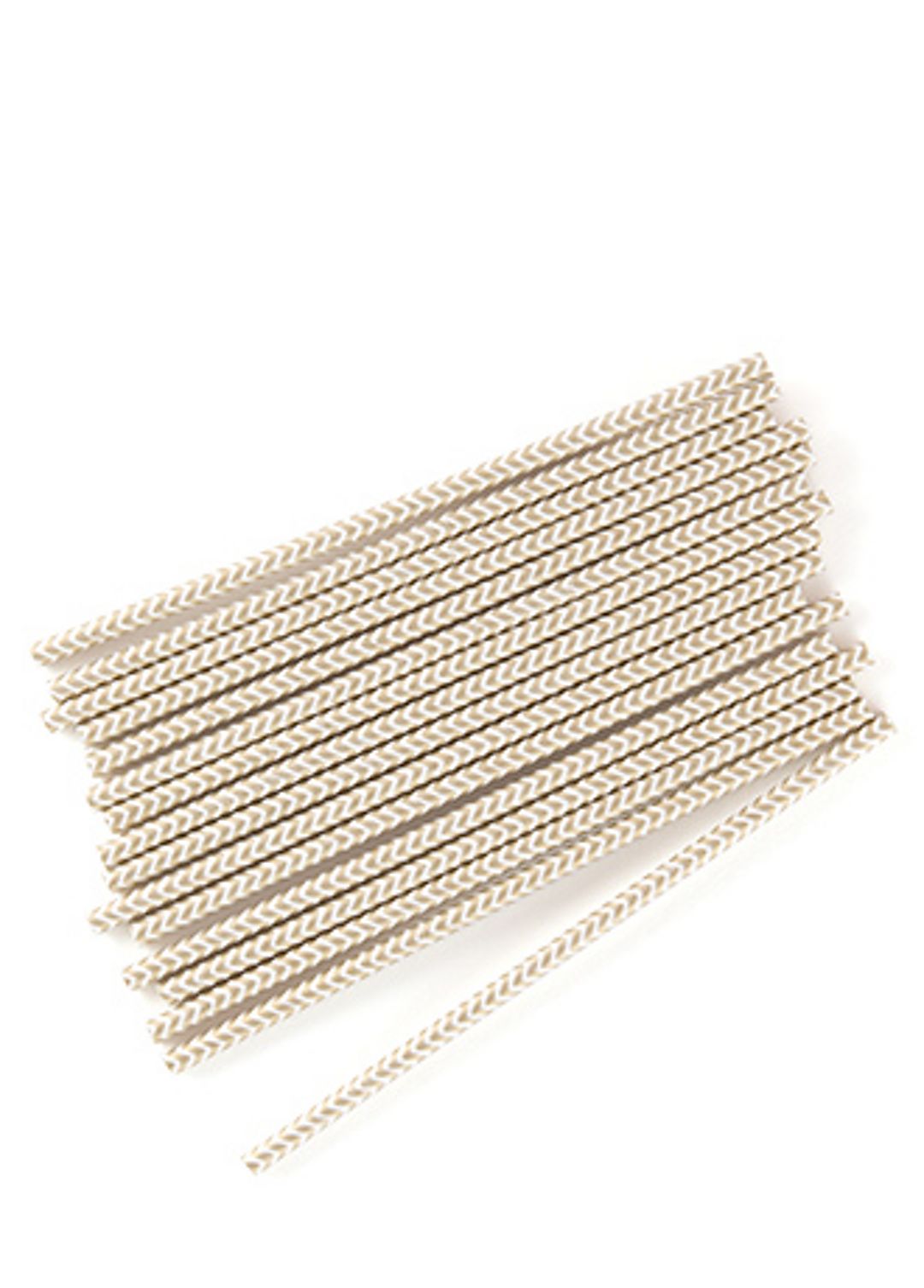 Chevron Pattern Metallic Paper Straws Set of 75 Image 3