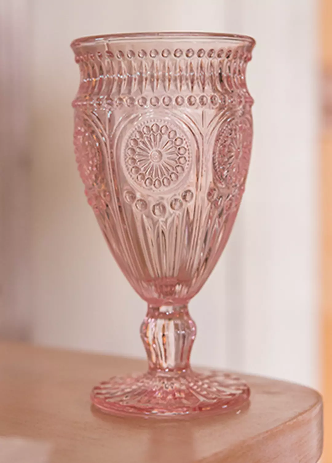 Short Vintage Pressed Glass Goblet Image