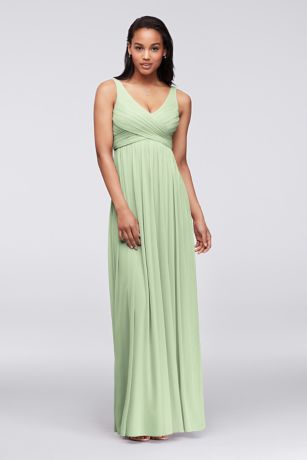 Long Dress with Mesh and Swooping Cowl Back Detail