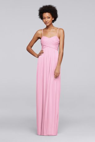 Double Spaghetti Straps Floor-length Bridesmaid Dresses Mist