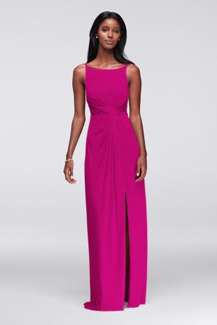 ballet length bridesmaid dresses Begonia Sleeveless Silk Maxi Dress in Fuschia main image 0