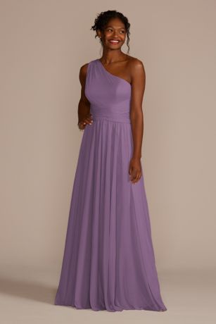 One Shoulder Bridesmaid Dresses David s Bridal Wisteria