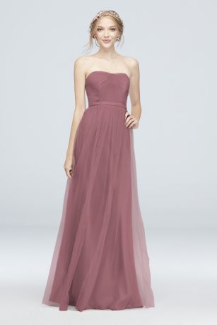 david's bridal burgundy bridesmaid dresses
